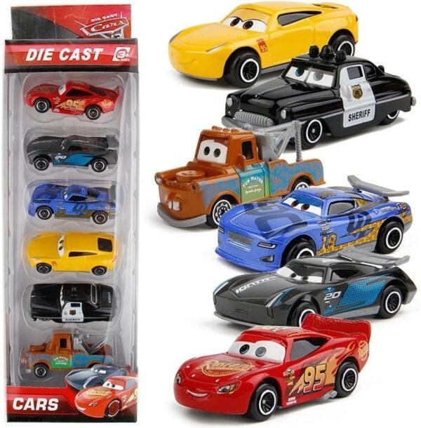FAMOUS QUALITY Set of 6 Free Wheel Hi Speed Unbreakable Die Cast Mini Metal Toy Car, Play Car Set for Kids, Best Gifts Toys for Kids/Boys, Set of 6 Models, Multi Colour - Image 5
