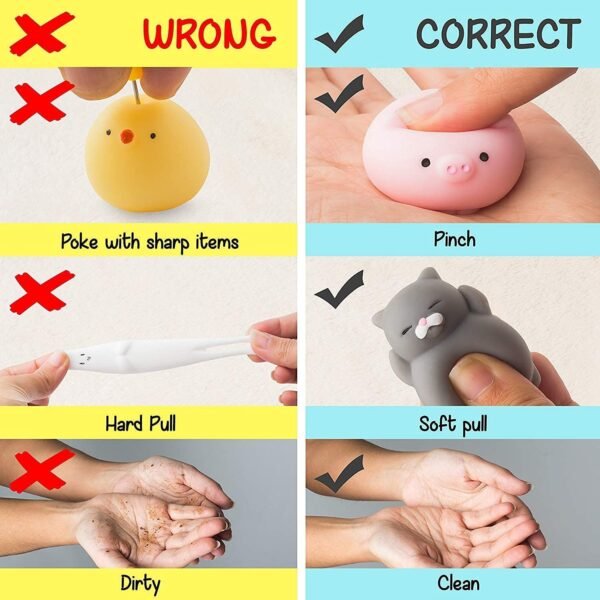 Chocozone Pack of 25 Squishy Toys Squishies Animals Squeeze Toys Stress Balls Cute Birthday Party Favors Squishy Toy for Kids, Multicolor - Image 5