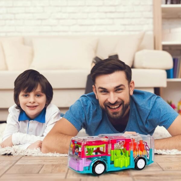 Toys Bus for 1-6 Year Old Boy, Kids Toys Electric Car Toys, Musical Learning Toys for Boys Girls Toddlers with Cool Light & Sound Effect, Great Birthday Gift for Kids - Image 2