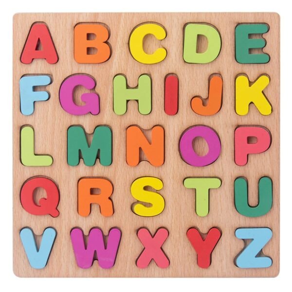 Wooden Learning Alphabets Board for Kids, Puzzle Toys for 2 Years Old Boys & Girls, Toddlers, Preschool Educational Learning Letter (Multicolor Game)