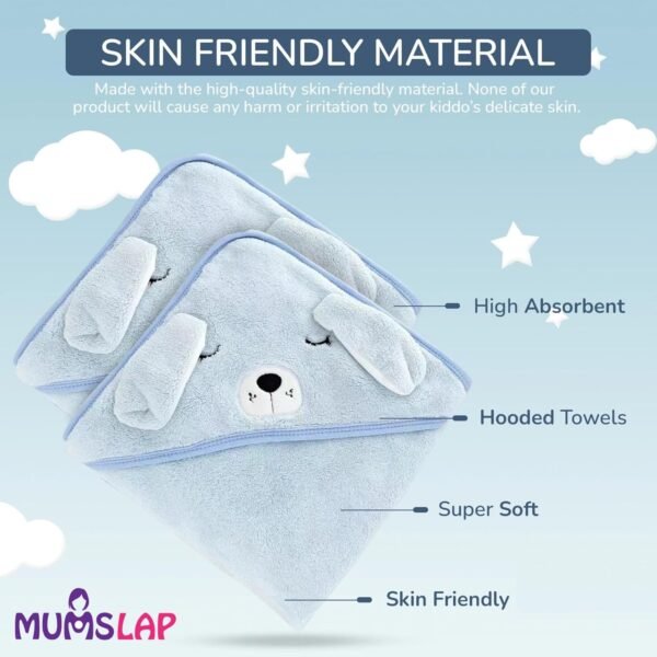 Hooded Baby Towel - Premium Soft Baby Bath Towel for Bathtub for Newborn, Infant - Ultra Absorbent, Natural Baby Stuff Towel for Boy and Girl (Elephant, Bear, Kitty & Puppy) (Puppy) - Image 5