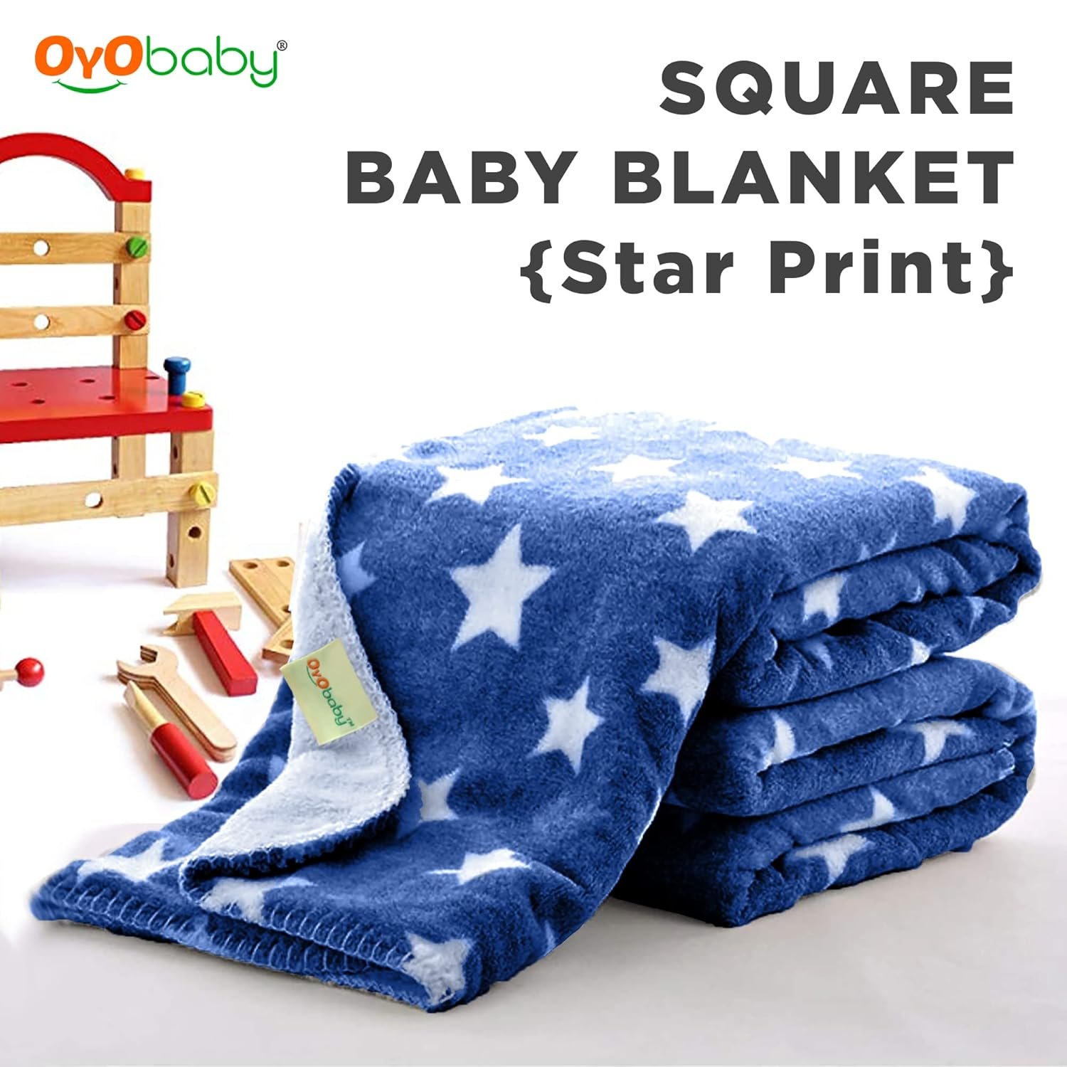 OYO BABY Baby Blanket Wrapper - Pack of 1 (Dark Blue) | Towel for Boys and Girls | All Season Swaddle for 0-12 Month Old Baby | Baby Gifts | Great Gifts, Fleece - Image 4