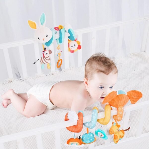 bnf® Babies Spiral Activity Toy Spiral Hanging Rattle for Kids Infants Boys Girls Rabbit - Image 2