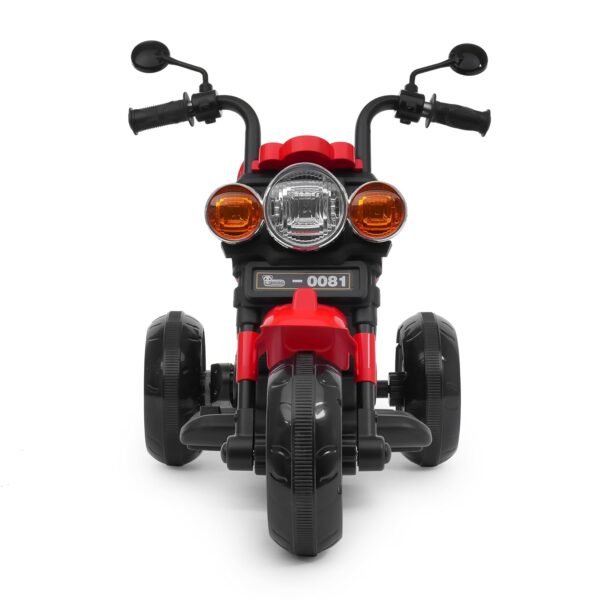 6V Electric Kids Bike Rechargeable 6.5 Ah Battery Inbuilt Imported Motor Drive Music Player LED Light & Foot Accelerator for Ages 1-6 Years (Goldving Electric Bike, Red) - Image 6