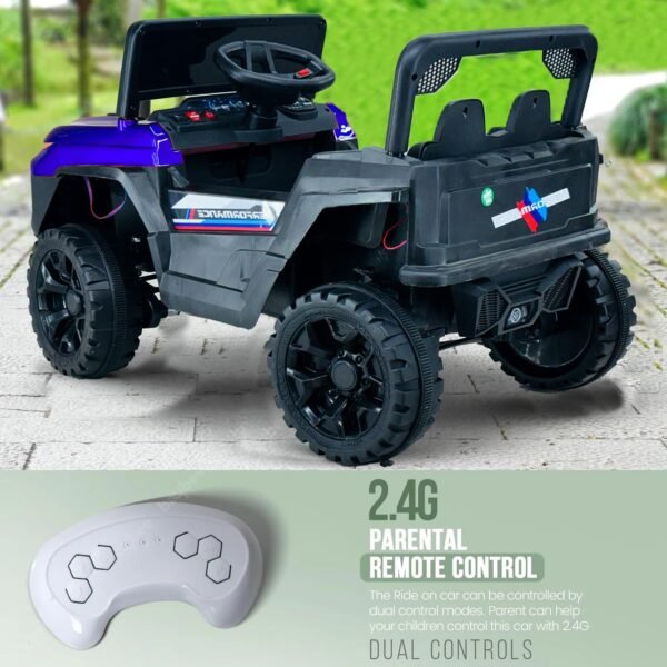 Wishmaster Driving EV Cars for 1, 2, 3, 4, 5, 6 Years | Remote + Steering + Mobile App Control | Kids Jeeps (Entery Level Jeeps [2-6 Years] F-Raptor, Blue) - Image 6