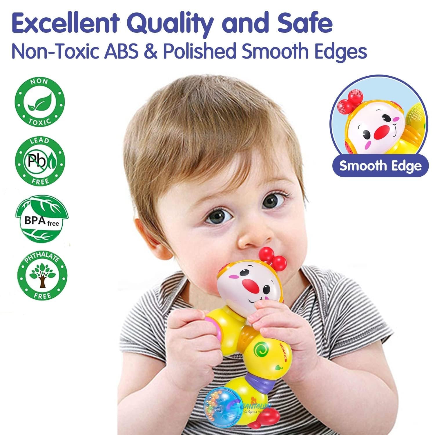 Caterpillar Press & Go Toy Musical,Crawling caterpillers Toys for 1 Year Old Girls Gifts with Music & Light, Press & Go Baby Toys 12+ Months 1st Birthday Gifts for Girls Boys,Multicolor - Image 5