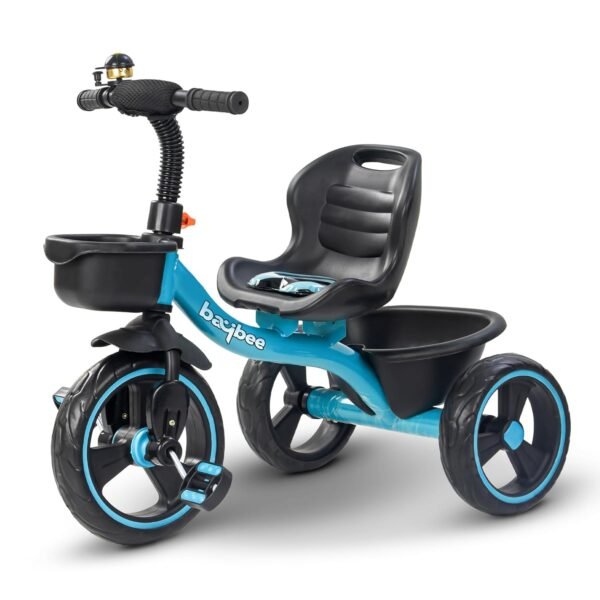 Baybee TRIGx Baby Tricycle for Kids | Smart Balanced Baby Trikes with Comfort Seat, Front & Back Storage Baskets & Eva Wheels | Children Bicycle for Kid | Kids Cycle for 2-5 Years Boy Girl (Blue)