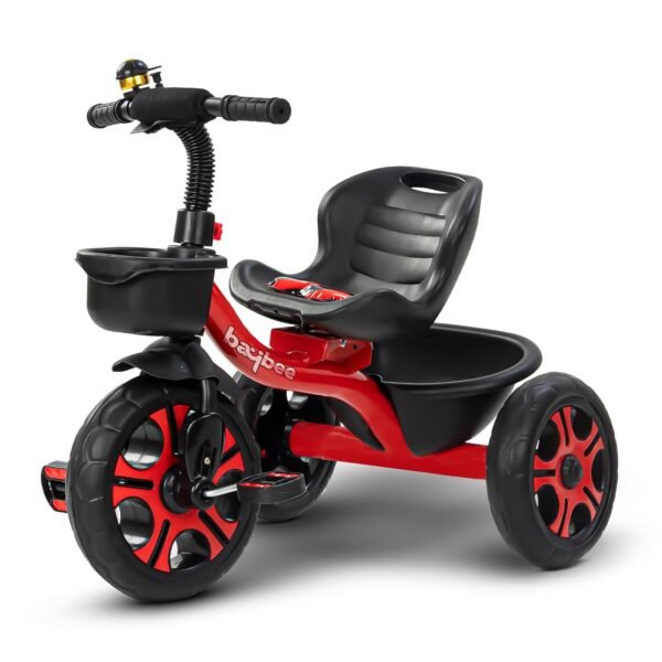 Baybee TRIGx Baby Tricycle for Kids | Smart Balanced Baby Trikes with Comfort Seat, Front & Back Storage Baskets & Eva Wheels | Children Bicycle for Kid | Kids Cycle for 2-5 Years Boy Girl (Red)