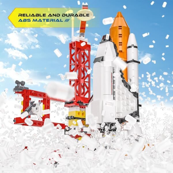 Amitasha 3in1 Space Satellite Exploration Building Blocks Rocket Launcher Construction Toy Set Brick Kit for Kids Birthday Gift Boys & Girls, Set Of 1 - Image 5