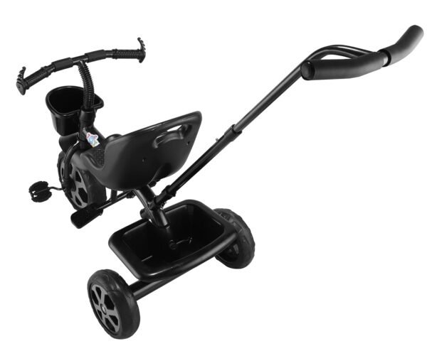 Pluto Lite Tricycle for Kids | Cycle for Kids 1-4 Years | Baby Cycle | Bicycle for Kids with Storage Basket, Cushion Seat and Seat Belt TZ-548 (Black) - Image 4