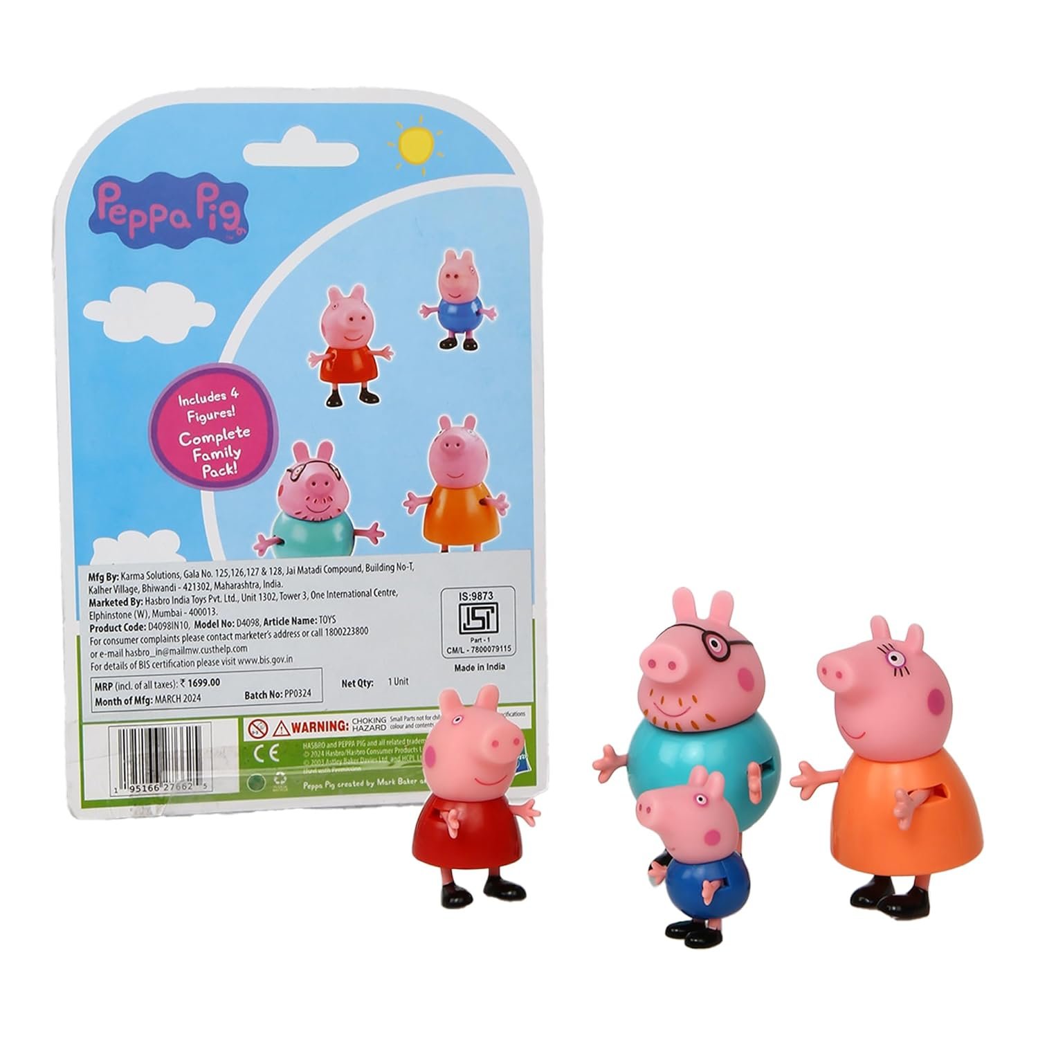 PEPPA PIG Toys Peppa\'s Family Animal Figure Set, 4 Family Figures, Preschool Toys for Girls & Boys 3 Years and Up, Birthday Gift Toys for Kids - Image 6