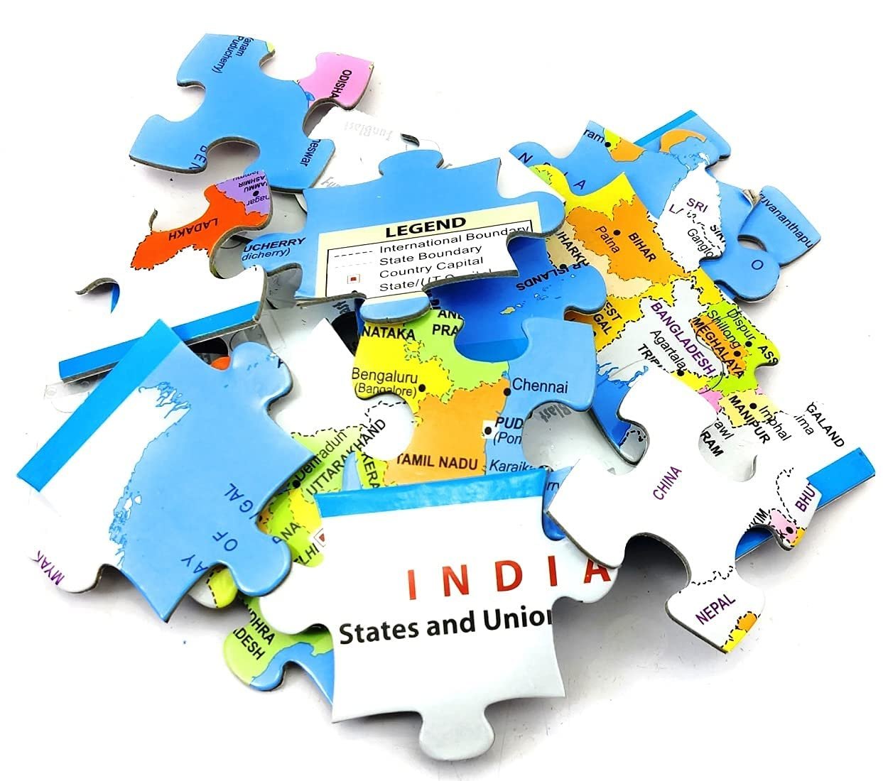 FunBlast India Map Jigsaw Puzzle - Educational and Learning Toy for Boys and Girls, Floor Puzzle for Kids of Age 3-5 Years - 24 Pcs (Multicolor) - Image 4