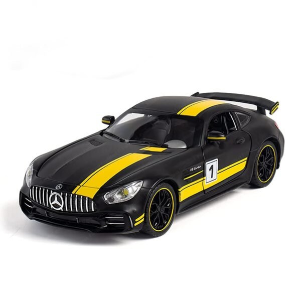 FunBlast Metal Car For Kids - 1:32 Scaled Model Diecast Toy Car, Pullback Toy Car, Friction Power Metal Car Toy With Light And Sound Effects, Model Alloy Vehicles For Children, Black