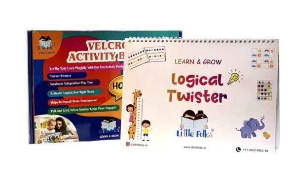 Activity Book|Logical Thinking Velcro Activity Book| Toddlers Busy Binder| Visual,Colour Discrimination,Sudoku,Right Brain Activities,Birthday Gift for Kids Age 2-6 Years|Toys for Kids