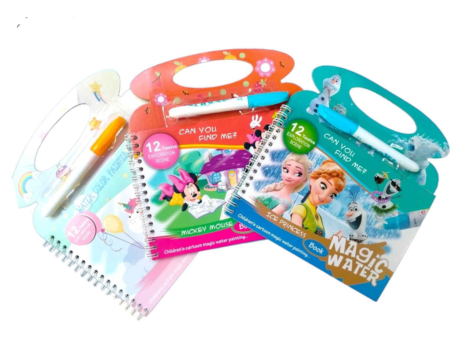 Caught Trendy Magic Paint with Water Coloring Books for Toddler, Reusable Water Reveal Activity Books Learning and Educational Toy for Kid, Doodle Game for Girl & Boy for 3-5 Year Old (Multicolor). - Image 5