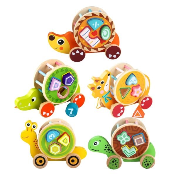 bnf® Wooden Trailer Toy Creative for Kids Age 0-3 Years Hedgehog Baby | Toys for Baby | Developmental Baby Toys