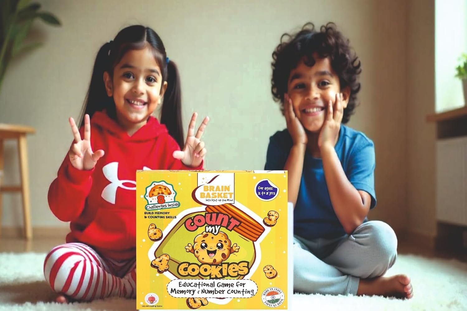 Count My Cookies – Educational Mind & Brain Game for Kids 2-8 Years, Counting Memory Puzzle, Wooden Toy for Early Math Skills - Image 2