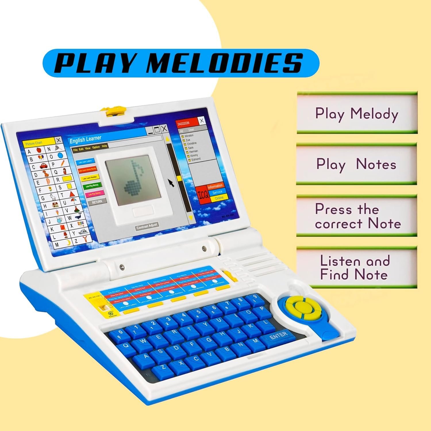 Kids Educational Laptop Toy for Ages 3+ | 20 Fun Learning Activities: Learn Letters, Words, Mathematics, Music, Memory Skills, Logic, and More with Interactive Games for Children! - Image 6