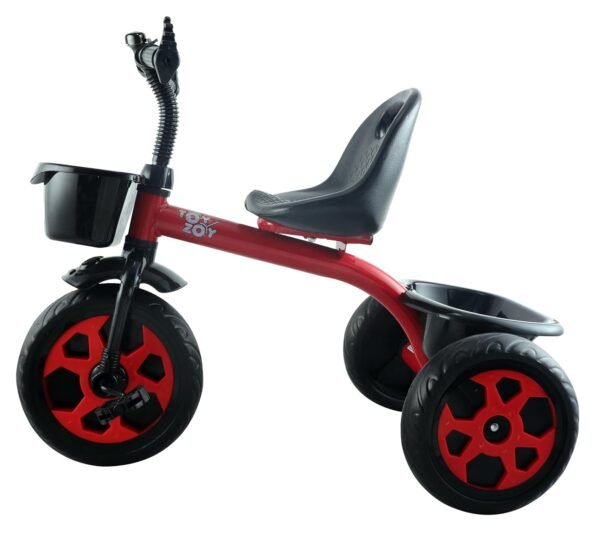 Pluto Lite Tricycle for Kids | Cycle for Kids 1-4 Years | Baby Cycle | Bicycle with Storage Basket, Cushion Seat and Seat Belt TZ-547 (Red) - Image 3