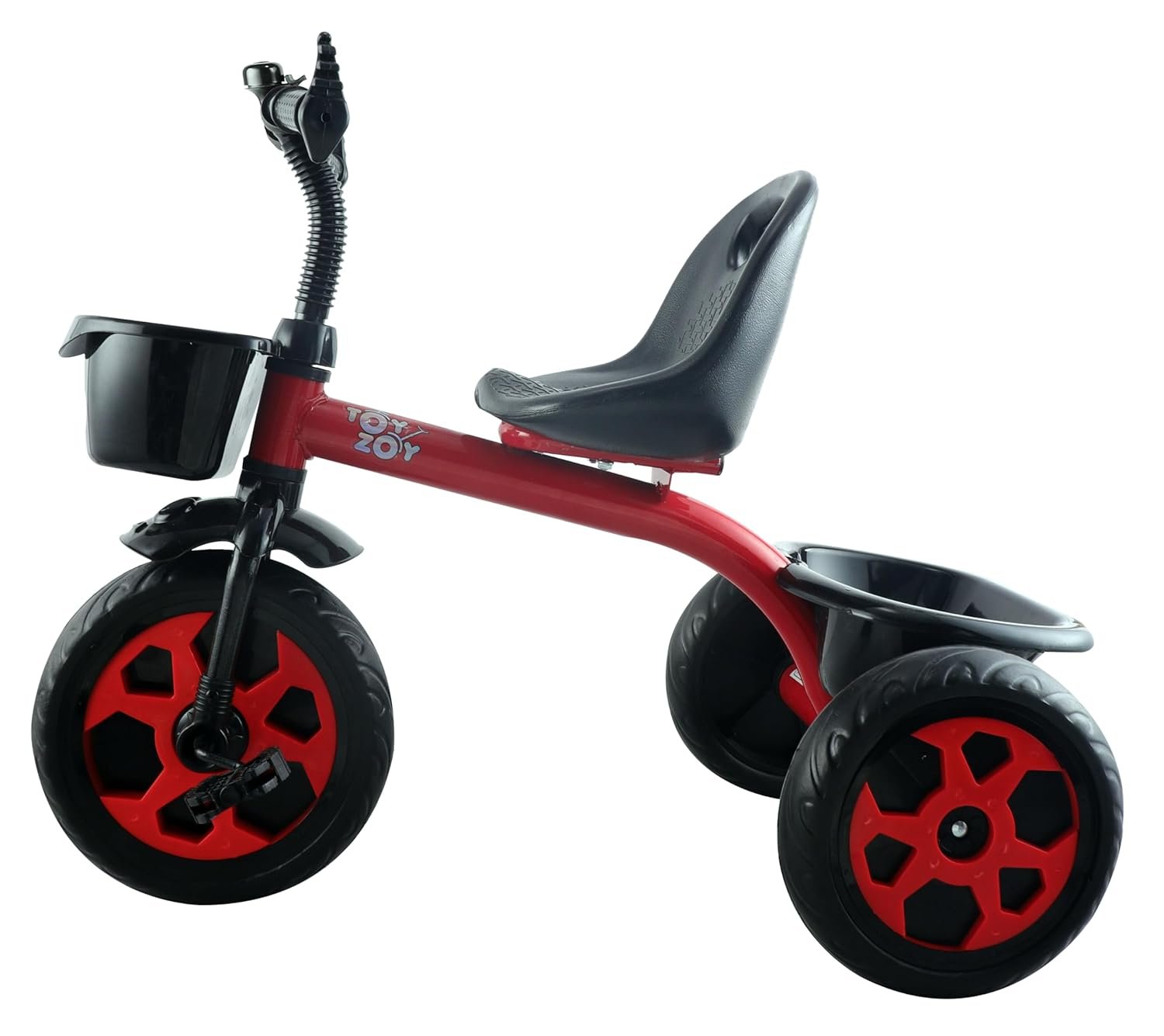 Pluto Lite Tricycle for Kids | Cycle for Kids 1-4 Years | Baby Cycle | Bicycle with Storage Basket, Cushion Seat and Seat Belt TZ-547 (Red) - Image 3