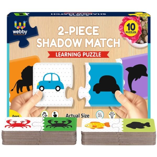 Webby Shadow Match 2 Pieces Learning Pack Jigsaw Puzzle, Montessori Early Educational Pre School Puzzle Toys for 3+ Years Kid - Image 6