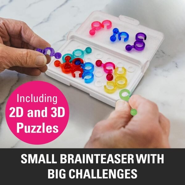 WireScorts IQ Link Game Toy, Travel Game for Kids and Adults, Brain Game Iq Games with 120 Challenges - Multicolor - Image 4