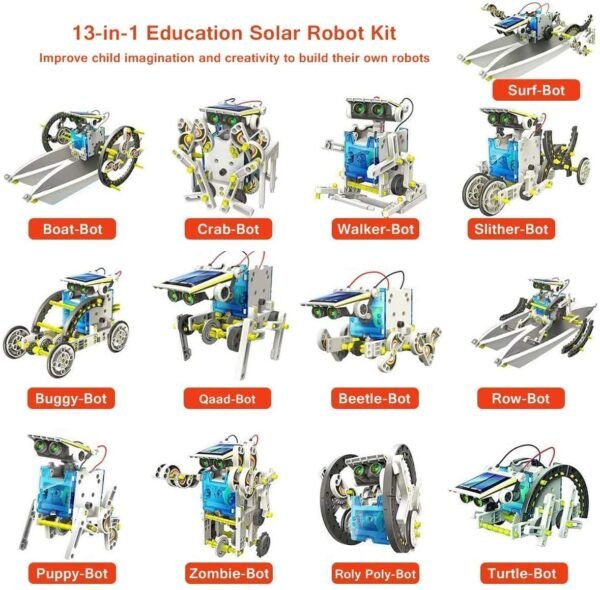 Big Size 13-in-1 Education Solar Robot Toys and Magnetic Family Board Game for 5-10 Year Old Boys and Girls - Image 4