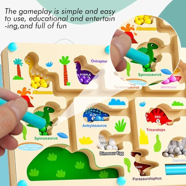 Montessori Toys 3 4 5 6 Years, Wooden Magnetic Maze, Educational Game of Colors and Numbers, Magnetic Toys Fine Motor Skills, Gift for Boys and Girls 3-6 Years Old - Image 5