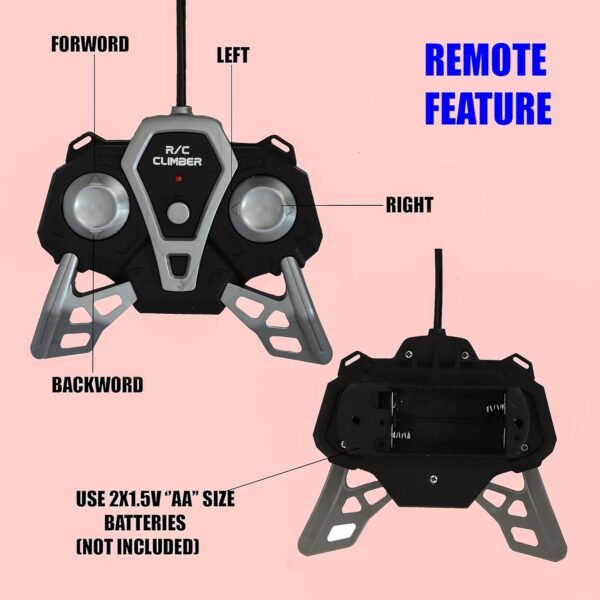 Remote Control Rc Car Toys for Kids with Smoke Rock Crawler Truck 2-12 Years Old Boys and Girls | Best Gift for Your Little Ones Rechargeable 5 Functions 1:18 RC Car with Smoke Fog, Red - Image 5