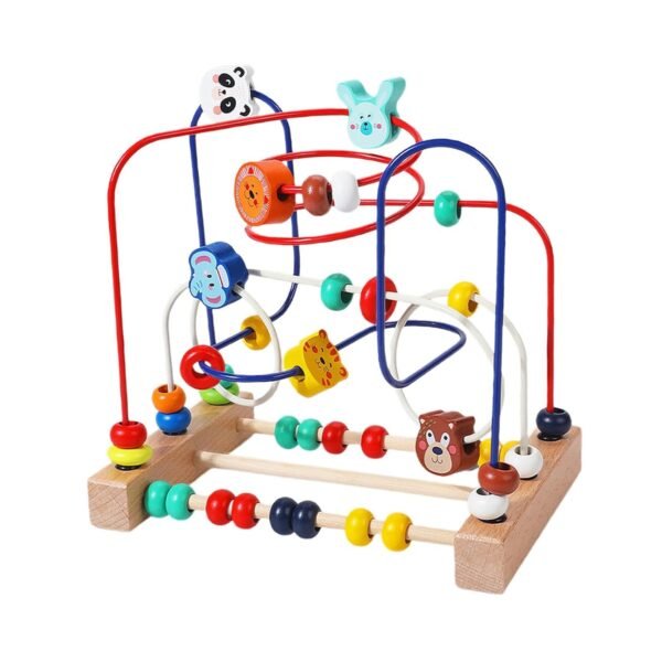 Bead Maze Toy Birthday Gifts Puzzle Beads for Boys Girls Kids Ages 0-3 Years 22.5x22.5x15cm B - Image 4