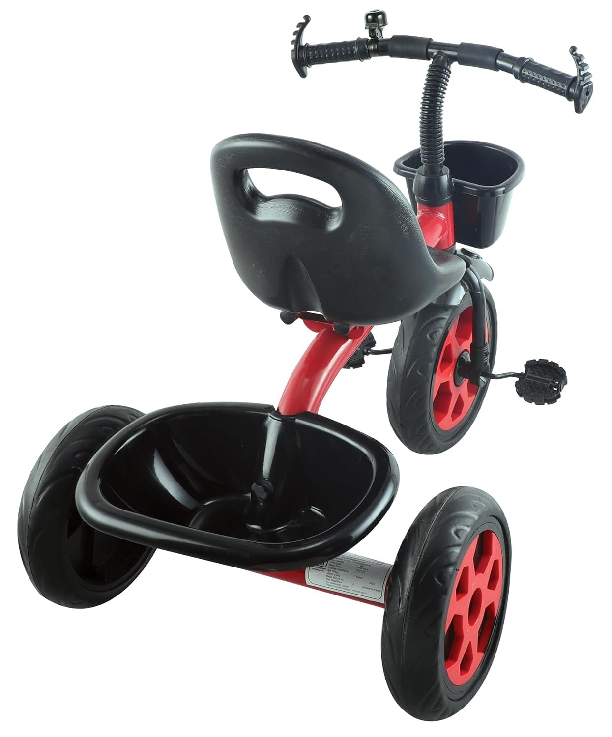 Pluto Lite Tricycle for Kids | Cycle for Kids 1-4 Years | Baby Cycle | Bicycle with Storage Basket, Cushion Seat and Seat Belt TZ-547 (Red) - Image 4