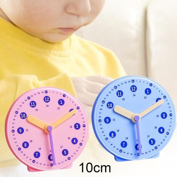 Toy Clock Kids Toy Montessori Teaching Clock for Kids for 3+ Years Old Kids Baby Blue - Image 2