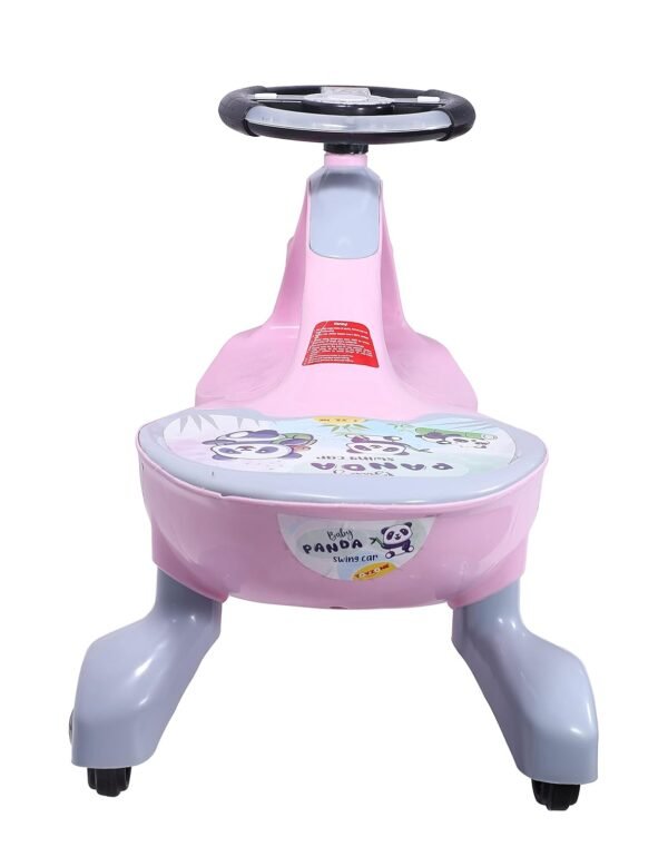Toyzone Baby Panda Magic Car | Ride-on Baby Car| Swing Car | Comfortable Seats & Durable | Elegant Design | Twister Ride on | Magic Toy Car | KSteering Music & Lights | for Kids Age 2+ (Pink) - Image 4