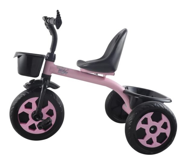 Pluto Lite Tricycle for Kids | Cycle for Kids 1-4 Years | Baby Cycle | Bicycle for Kids with Storage Basket, Cushion Seat and Seat Belt TZ-547 (Pink) - Image 3