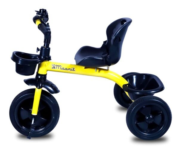 Tricycle for Kids Green Colour with Basket Baby Tricycle for Baby boy or Baby Girl Kids trikes or Toddler Tricycle for 1-4 Years Kids (Yellow) - Image 2