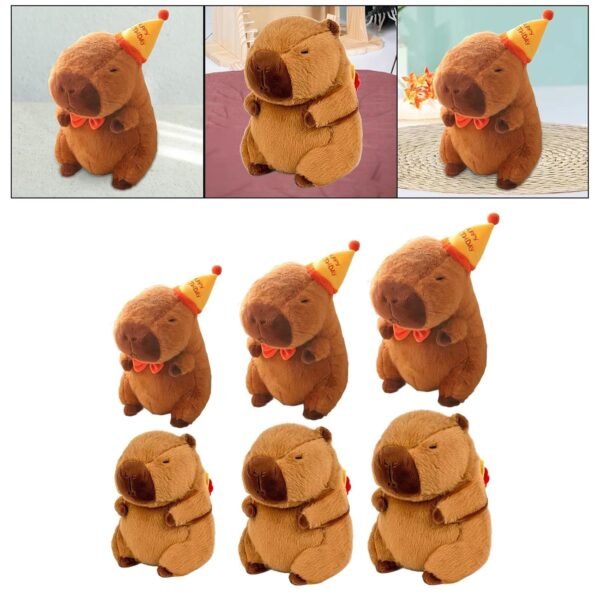 bnf® Capybara Stuffed Animal Plush Toy Decoration for Boys Girls Kids Adults with Hat 23cm - Image 6