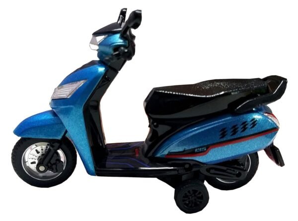 Amazing Pull Back Bestiva (Activa) Toy Scooter For Kids.|With Openable Seat & Movable Handle Feature.|Beautiful Design.|Rear Wheel Suspension Moves.|Miniature Scaled Models. (Blue Color) - Image 3