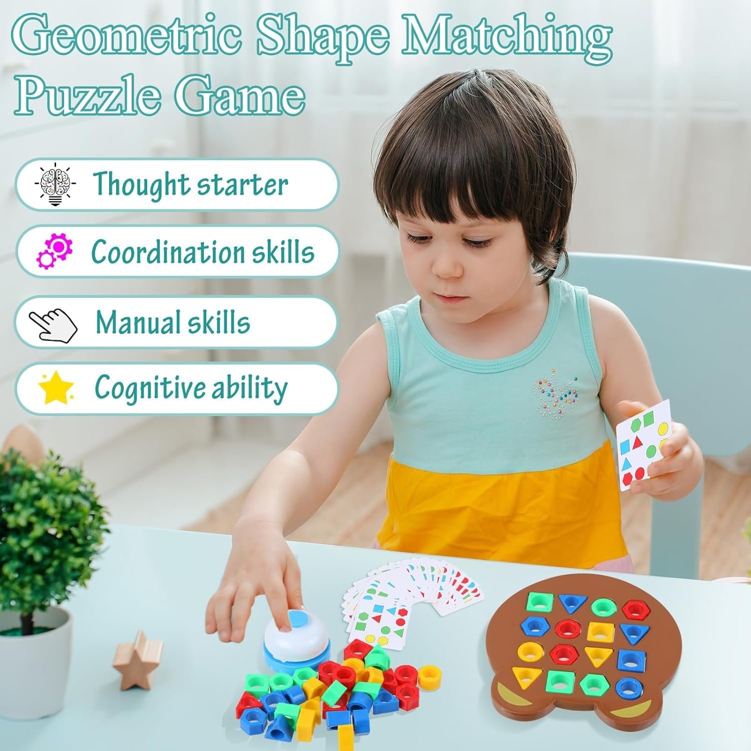 Children Learning and Educational Geomatric Shape Puzzle Game, Kids Toys for 2-5 Years Boy, Games for Baby and Toddler Board Games, Toys for 6 Year Old Boy Fun Girl Gift for Kids Zone - Image 4