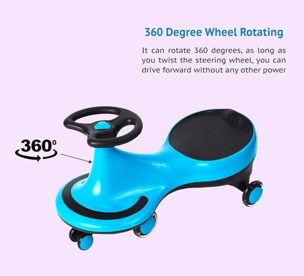 Meditive Look Mama Swing Car/Magic Car Ride-On Toy Car for Kids (Blue, 1-12 Year Old) Blue Color, Panda Car (No Light, No Sound) - Image 3