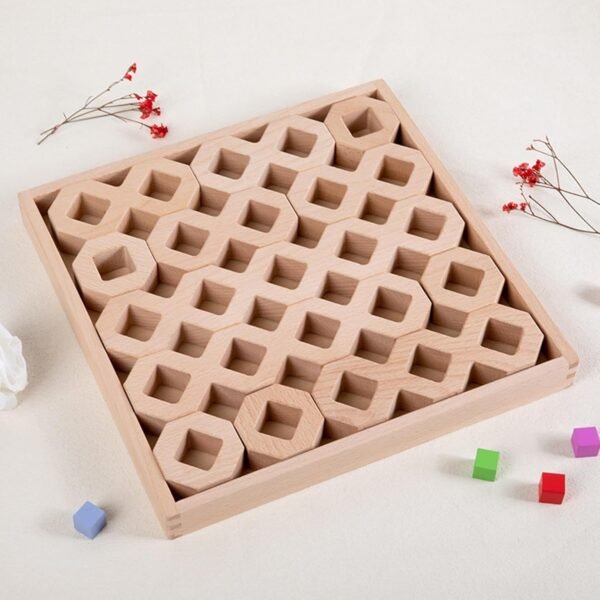 MYADDICTION Wooden Building Blocks Puzzle Toys for Birthday Gift Boys Girls 4-8 Year Old Style C - Image 2