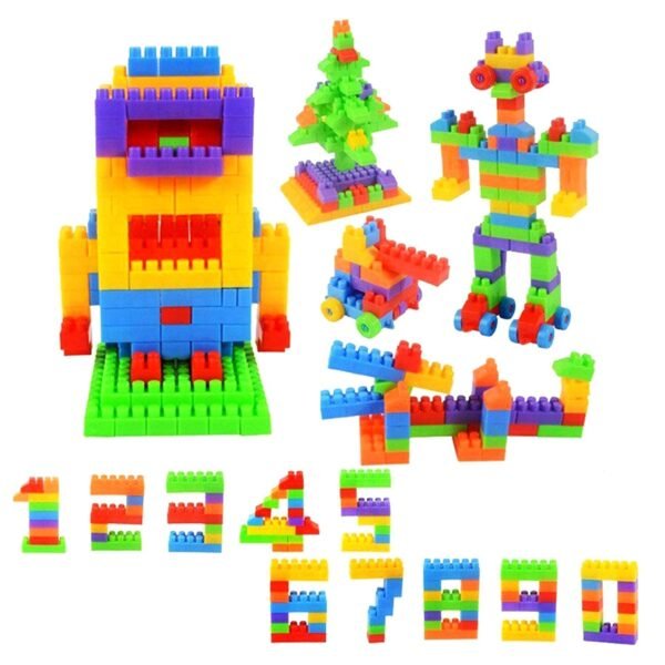 Unbreakable Train Blocks Toy/Building Blocks Toy Set for 3-8 Years Old Kids Boys & Girls,Multicolor,200 Piece - Image 3