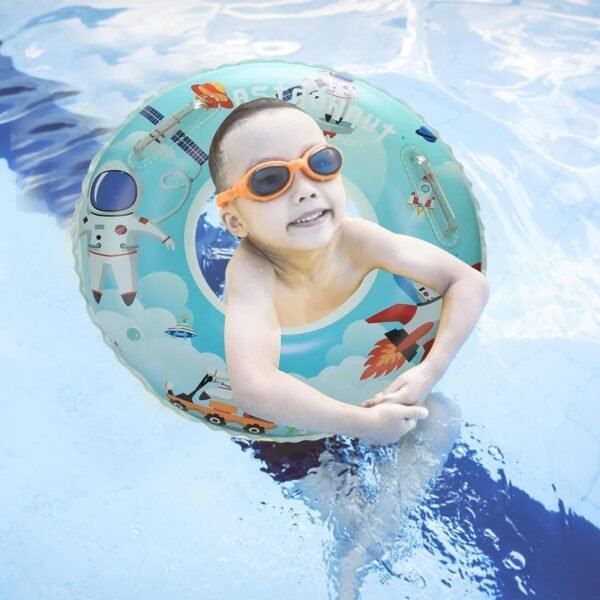 Unicorn Swim Ring Rainbow Horse Pool Swim Ring Naruto Pool Inflatable Water Ring Toys for Kids and Adults - (80 CM, NASA World) - Image 5
