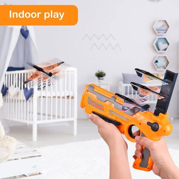 Kids Flying Airplane Toy for 4-8 Years Kids Toys for Kids Ages 4-8 Airplane with Foam Plane, Boys Age 4-8 with One-Click Ejection Airplane Game, Gifts for 4-8 Years Old Boys - Image 5