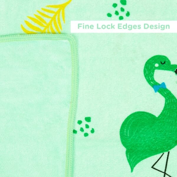 Mee Mee Micro Fiber Baby Bath Towel for New Born | Wash Cloth, Quick Absorbent, Extra Soft Cotton Towels for Kids/Toddlers/Infants/Babies, Pack of 1, Green 70X110 CM - Image 4