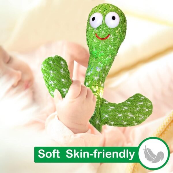 Storio Rechargeable Toys Talking Cactus Baby Toys for Kids Dancing Cactus Toys Can Sing Wriggle & Singing Recording Repeat What You Say Funny Education Toys for Children Playing Home Decor for Kids - Image 4