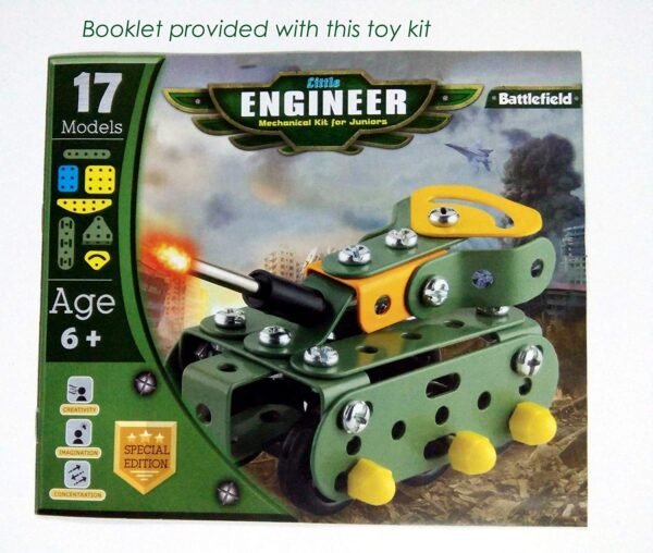 class fun- educational toys little engineer mechanical kit for juniors - build your own battlefield vehicles - building construction engineering toys for kids(age 5 to 12)-Multi color - Image 3
