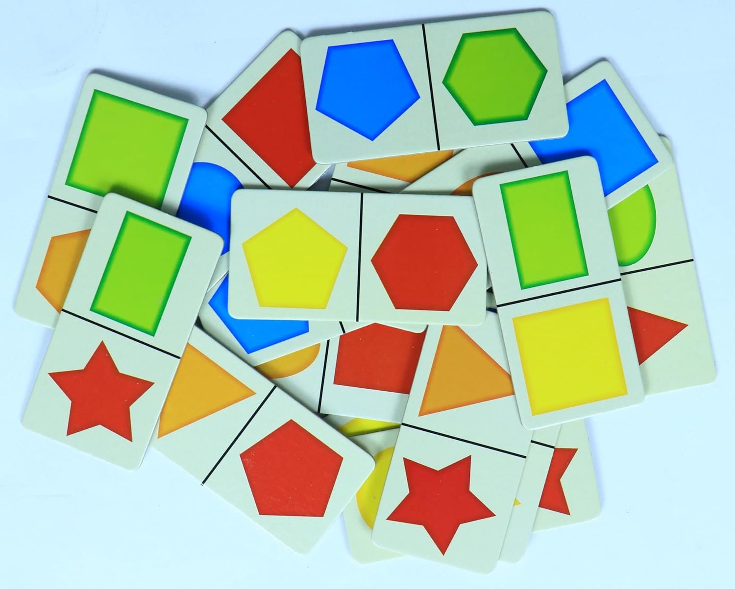 Creative\'s Dominoes Shapes & Colours | Skills of Matching Shapes & Colour Recognition | Memory Cards Game for Kids | Pre-School Learning & Educational Game | Ages 3 & Up - Image 3