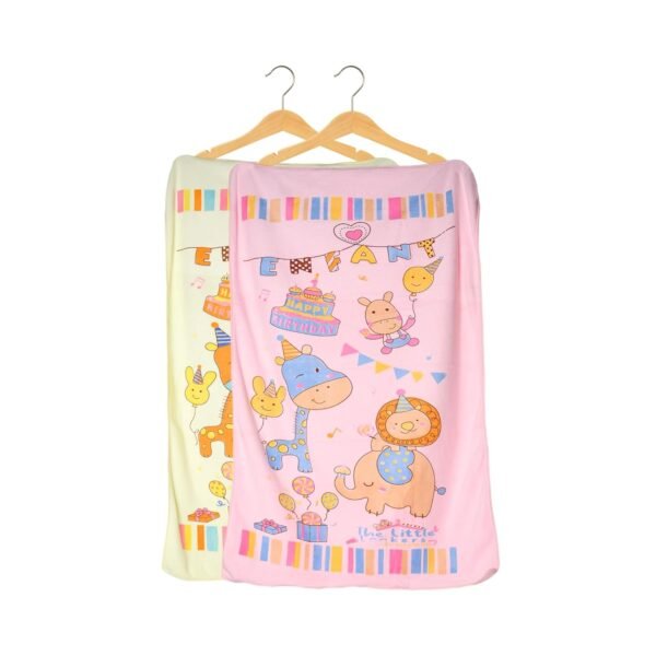 THE LITTLE LOOKERS® Towel for Newborn/Baby/Kids| Super Soft Baby Bath Towel Set for Infants/Bathing Accessories | (0-2 Years) (Pink & Lemon, Pack of 2 (48 x 84cm))