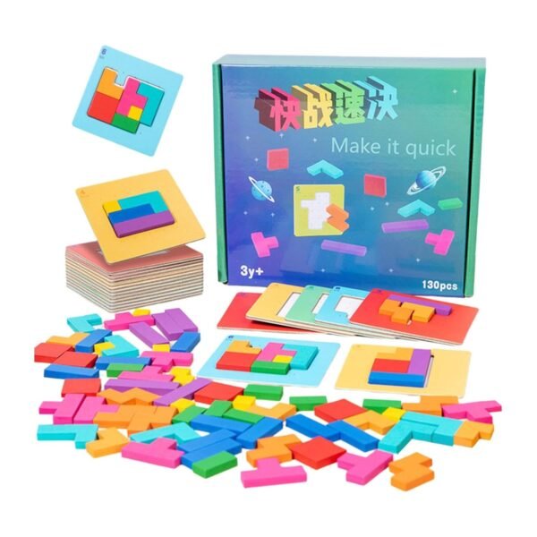 Lyla Wooden Blocks Puzzle Puzzle Learning for Boys Girls Kids 3 4 5 6 7 Years Old