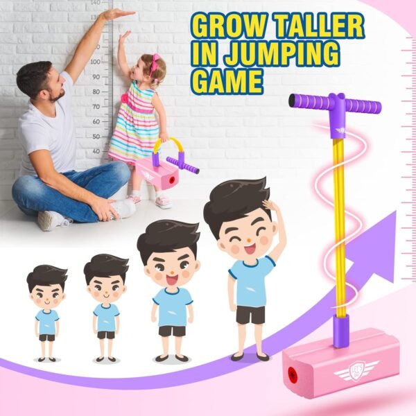 Gifts for 3-12 Year Old Boys Girls, Foam Pogo Jumper for Kids Fun Toys for Kids 5-7 Pogo Stick for Kids Cool Toys for Autistic Fun Sports Games for Kids Christmas 2020 Presents for Girls, Pink - Image 2